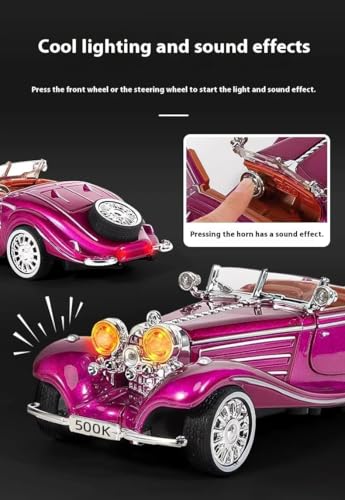 Vintage Convertible Toy Car - Purple - image 9