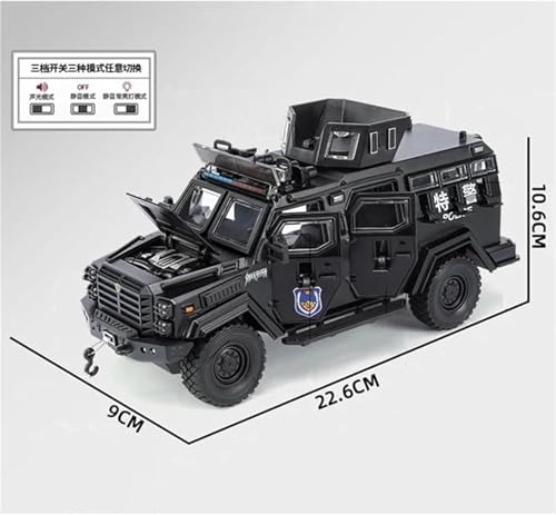 1:24 Ford F550 Modified Police-Black - Black - image 9