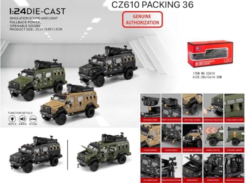 1:24 Armored Police Car - Brown - image 9