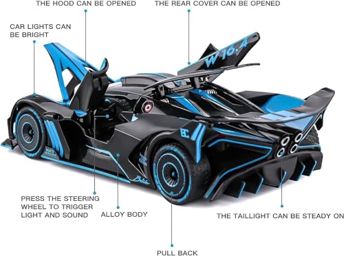 Diecast Metal Cars - Blue - image 9