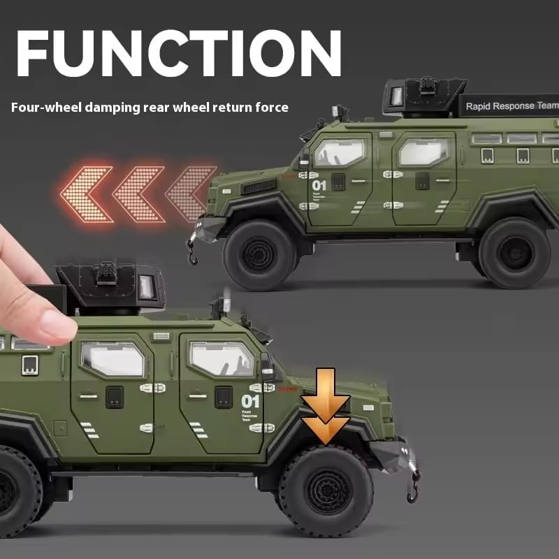 1:24 Armored Police Car - Black - image 9