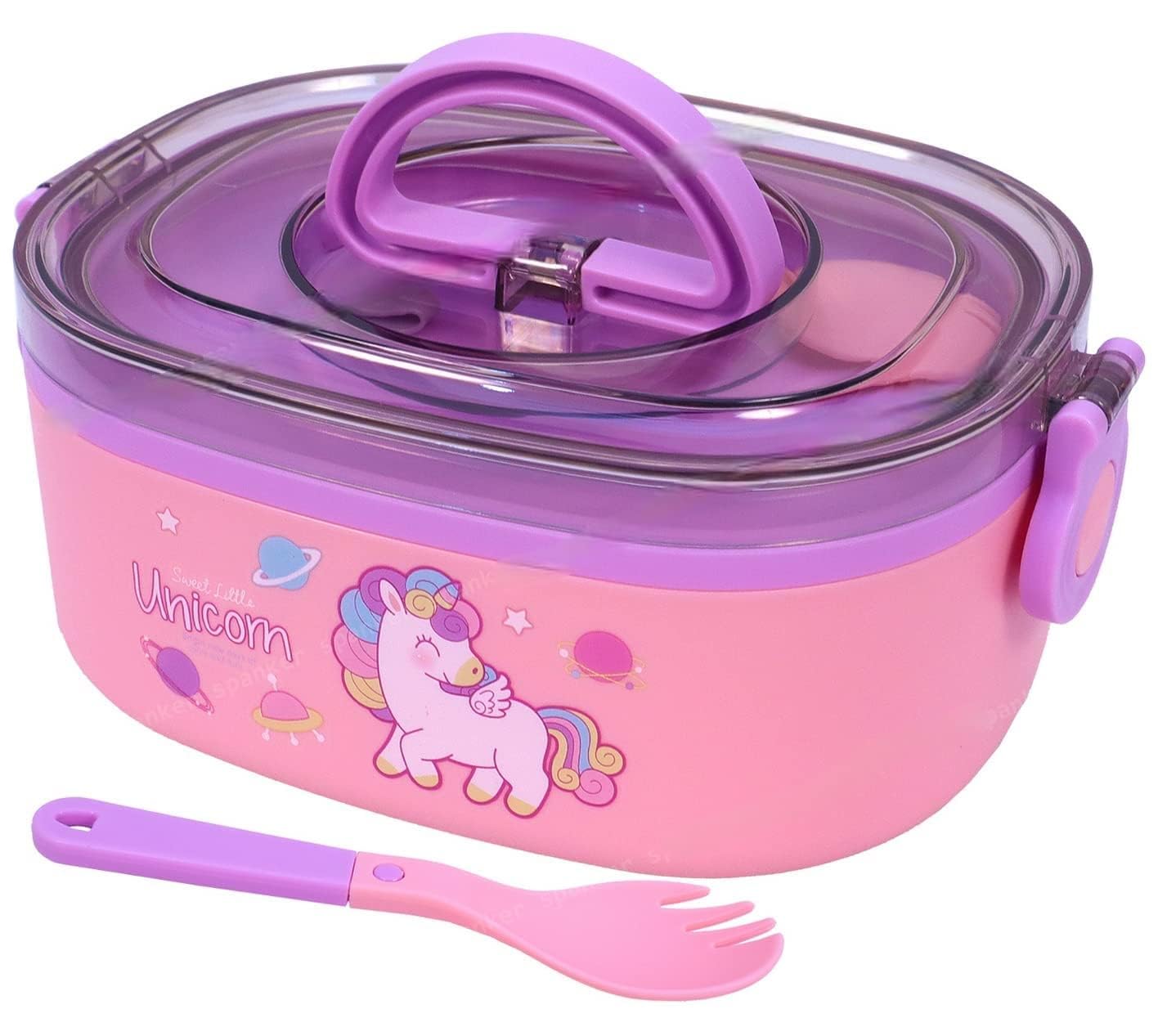 Unicorn Lunch Box, Pink and Purple, Stainless Steel - Toylivo