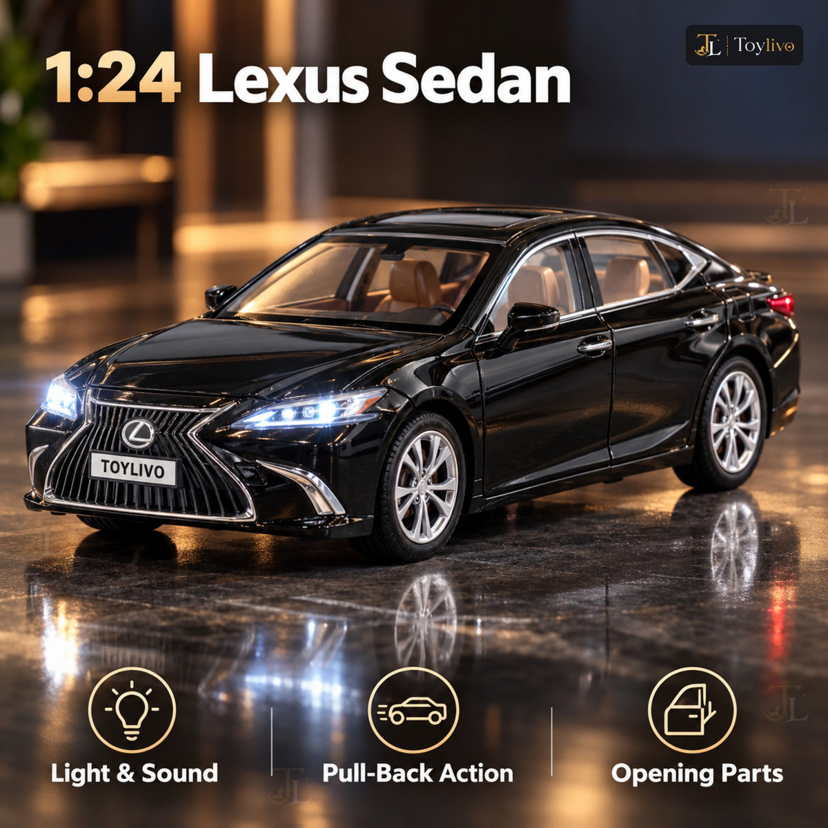 1:24 Die-Cast Lexus Sedan – features