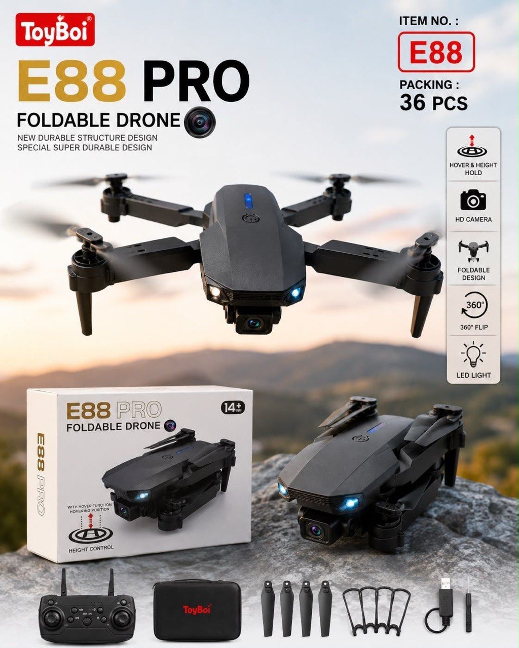 E88 Pro Foldable Drone with Camera
