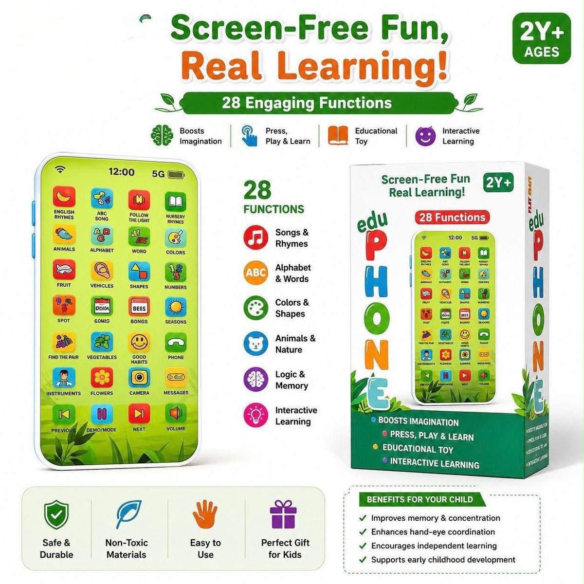 Edu Phone Learning Toy (28 Functions) - Adu Phone 28