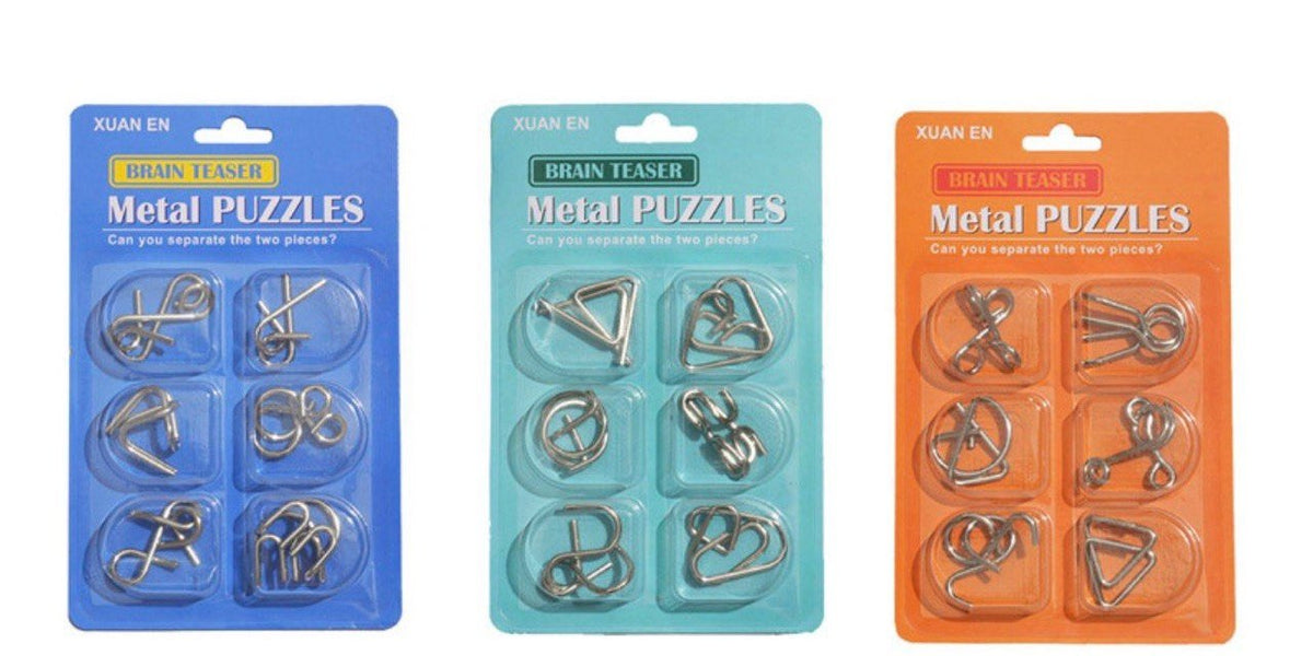 Metal Wire Puzzle Brain Teaser Set