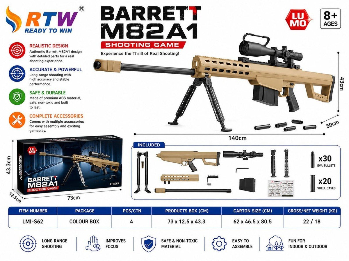 Barrett M82A1 Toy Sniper Shooting Game