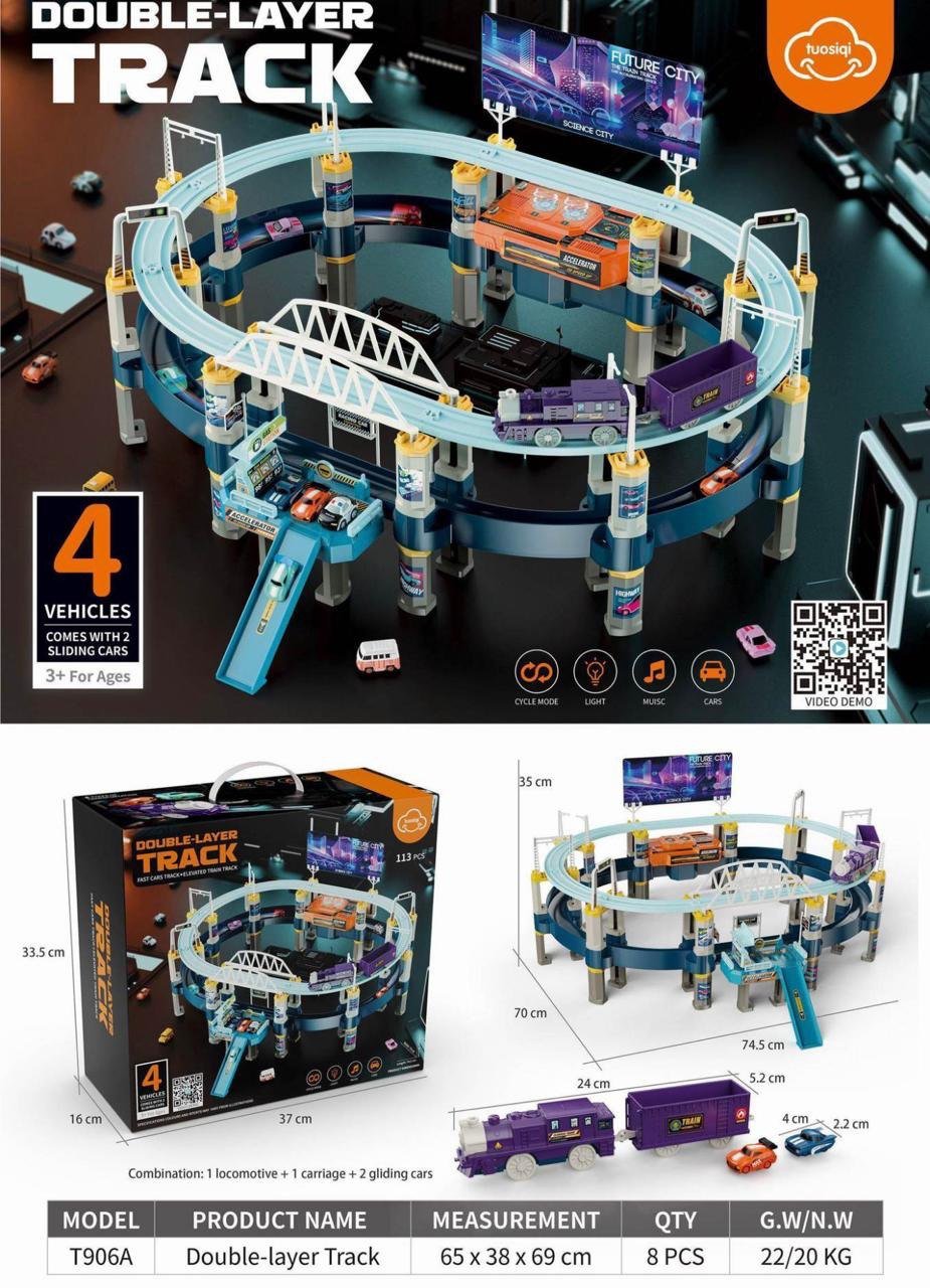 Double-Layer Track Racing Car Set
