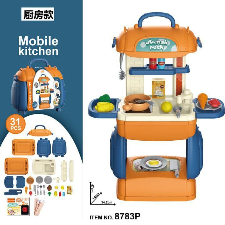 Mobile Kitchen Backpack Play Set (31 Pcs)