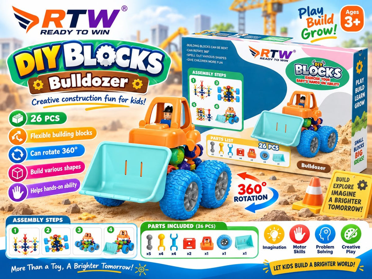 DIY Blocks Bulldozer (26 Pcs)