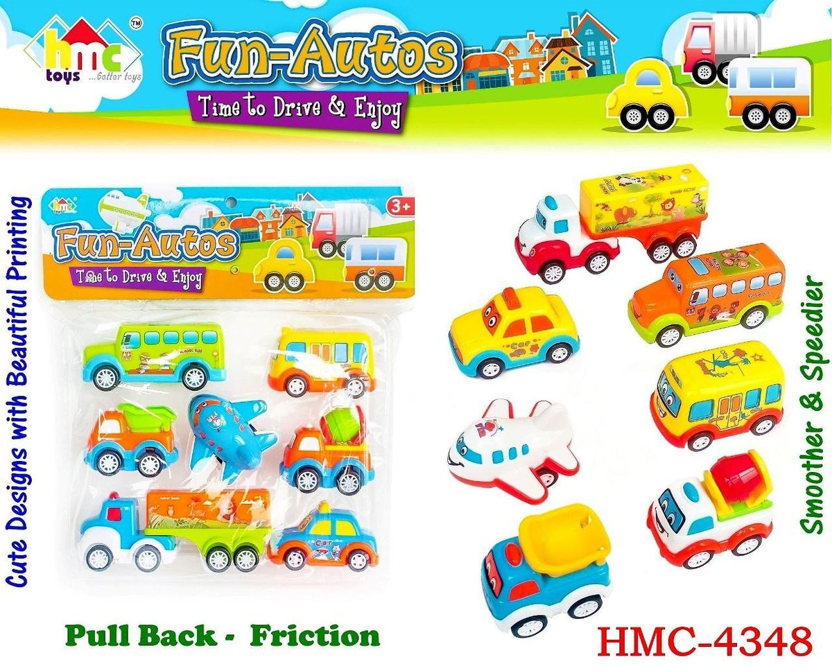 Fun-Autos Pull Back Friction Car Set