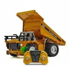 1:64 Mini RC Dump Truck | Multicolour | 2.4GHz Alloy Engineering Vehicle - Toylivo