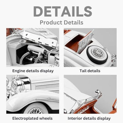 Marcedees Benz 500K-Silver 1:24 - Silver - image 5