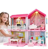 Doll House for Kids Girls 108 Pcs Pretend Play Family Home Set - Toylivo