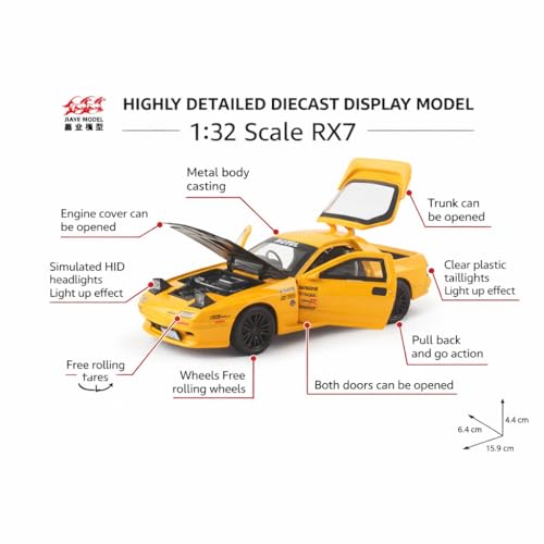1:32 Mazda RX-7 - Yellow - image 5