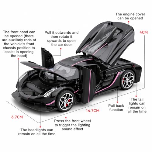 1:32 Koenigsegg Jesko - Black - image 9