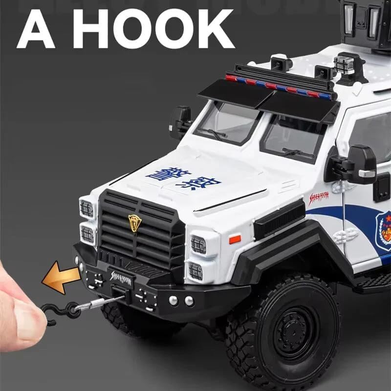 1:24 Ford F550 Modified Police-White - White - image 6