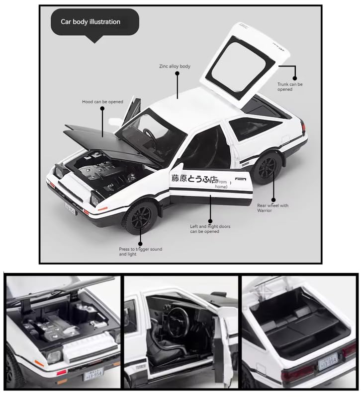 1:32 TOYOTA AE86-Multicolor - White - image 4