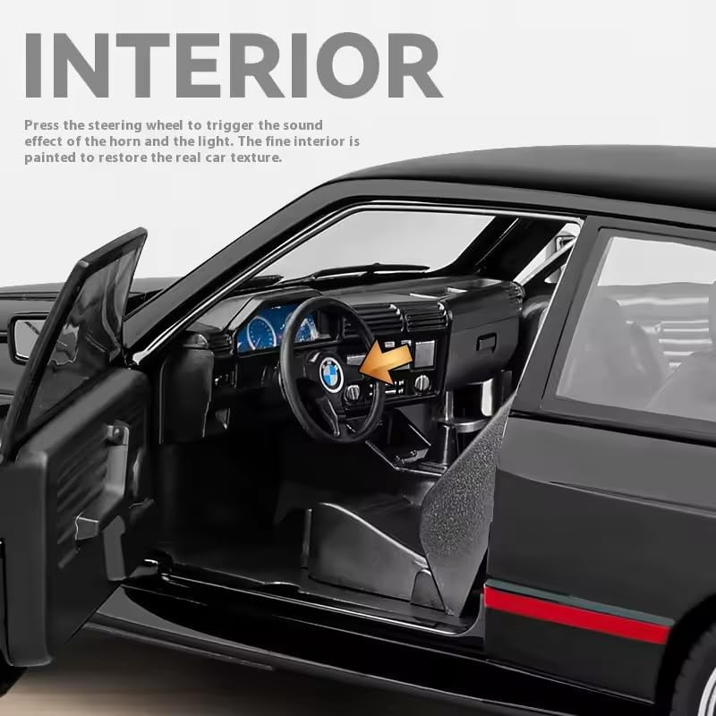 1:24 B-M-W E30 M3 - Black - image 3