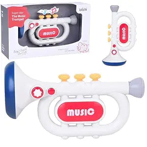 Musical Toy Trumpet for Kids | Light & Sound Baby Trumpet Toy with Buttons - Toylivo