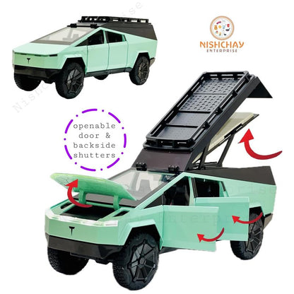 1:24 Tesla Cybertruck Camping RV Car - Multicolor - image 6