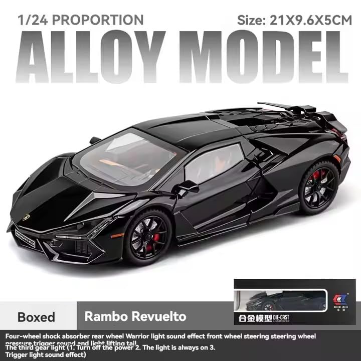 1:24 Lamborghini Revuelto Sport-Black - Black - image 7