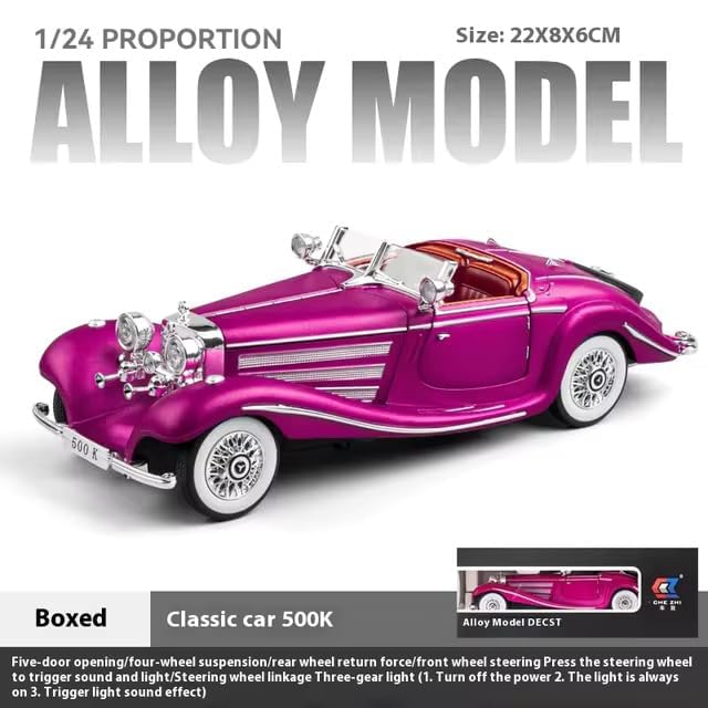 Marcedees Benz 500K-Pink 1:24 - Pink - image 8
