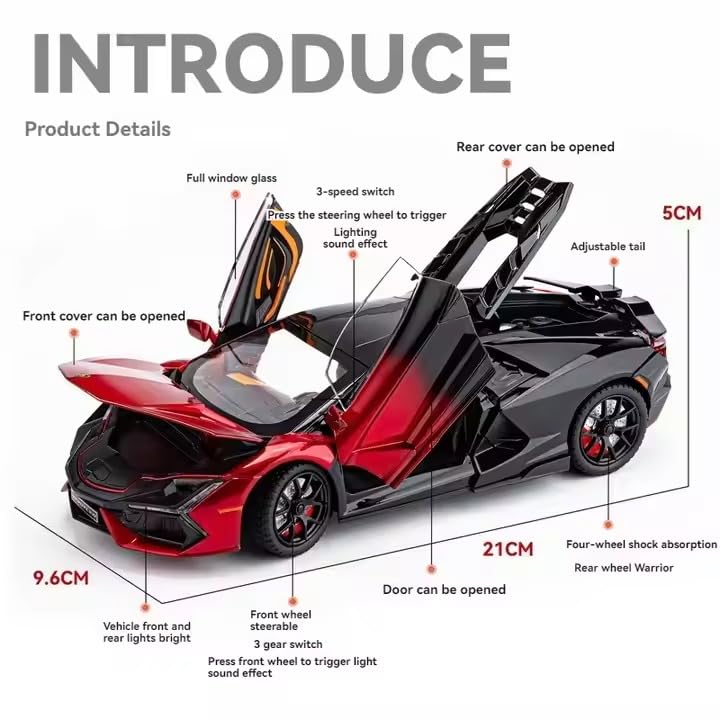 1:24 Lamborghini Revuelto Sport-Black - Black - image 2