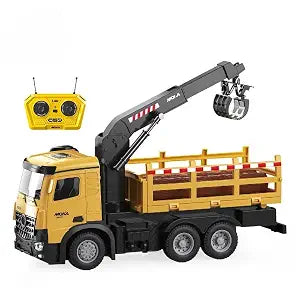 6-Channel RC Log Truck with Crane | Remote Control Timber Loader Construction Ve - Toylivo