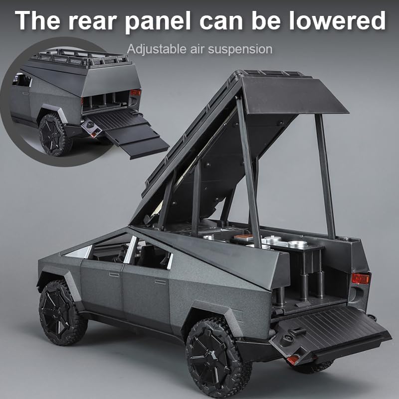 Tesla Cybertruck Camping RV Multicolor 1:24 - Multicolor - image 8