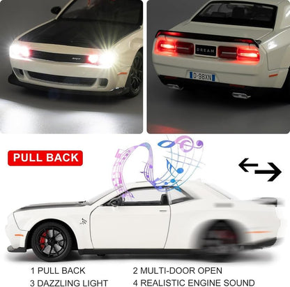 1:24 Dodge Challenger-SRT - White - image 7