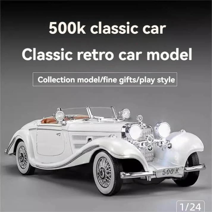 Marcedees Benz 500K-Silver 1:24 - Silver - image 6