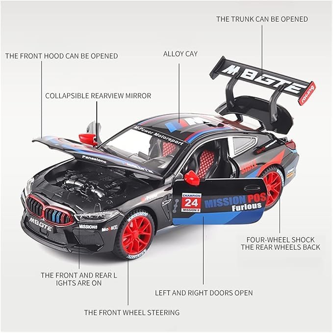B-M-W M8 GTE Black 1:32 - Black - image 2