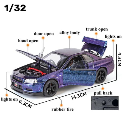 1:32 Nissan GTR Skyline - Multicolor - image 3