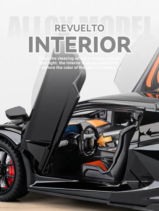 1:24 Lamborghini Revuelto Sport-Black - Black - image 5
