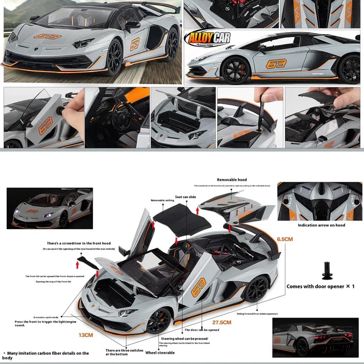Lamborghini Avantadoor SVJ 63-Multicolor 1:24 - Multicolor - image 7