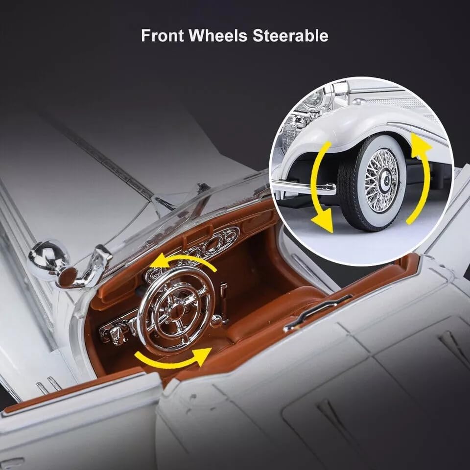 Marcedees Benz 500K-Silver 1:24 - Silver - image 3