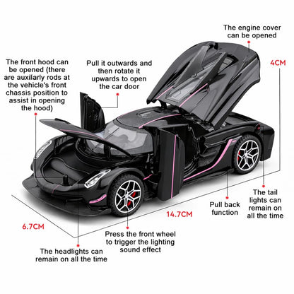 1:32 Koenigsegg Jesko - Black - image 3