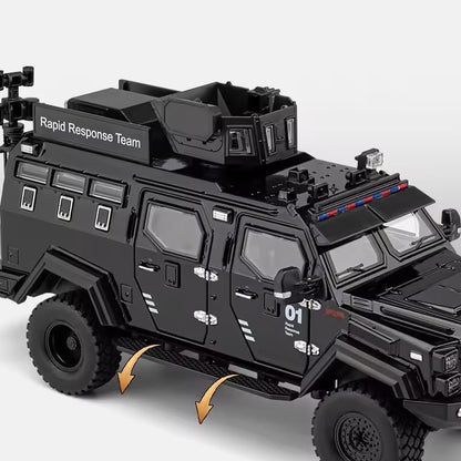 1:24 Armored Police Car - Black - image 7