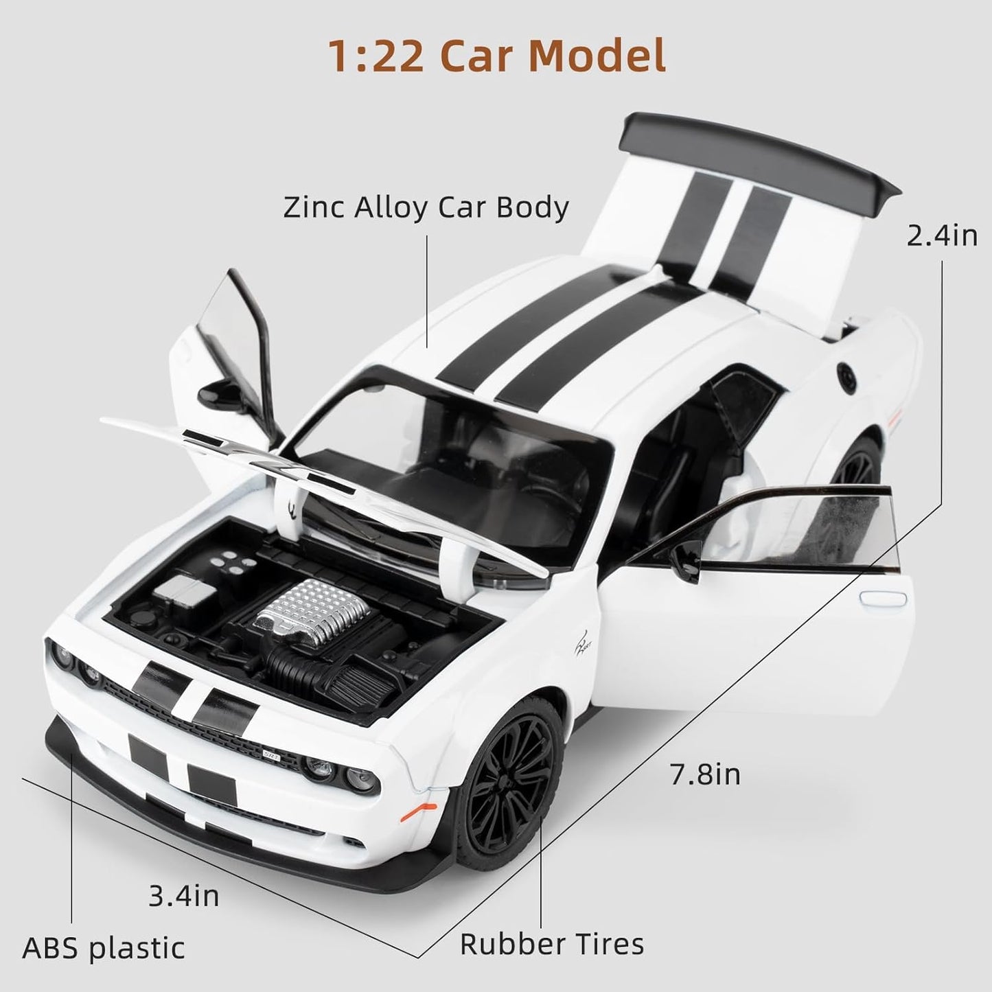1:22 Dodge Challenger SRT - Clear - image 2