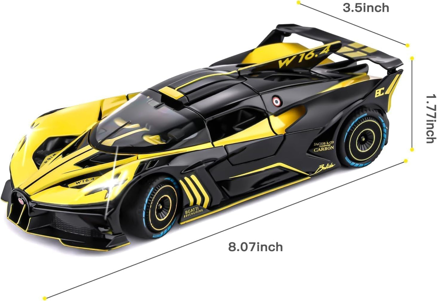 Diecast Metal Cars - Yellow - image 4