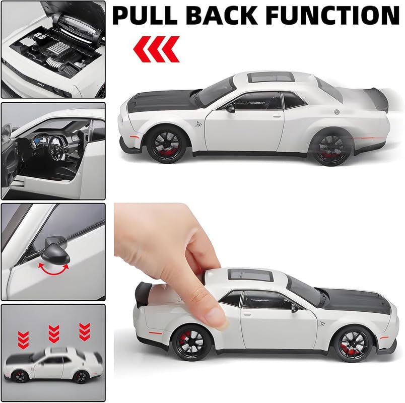 1:24 Dodge Challenger-SRT - White - image 4
