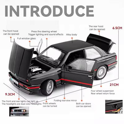 1:24 B-M-W E30 M3 - Black - image 7