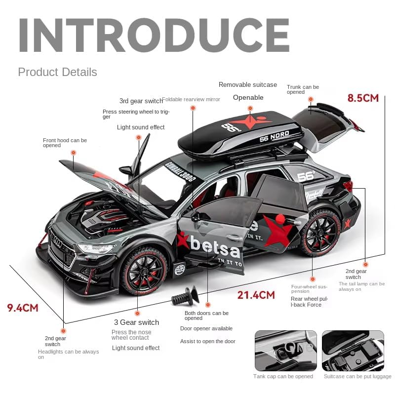 Audi RS6 Modified-Multicolor 1:24 - Multicolor - image 2