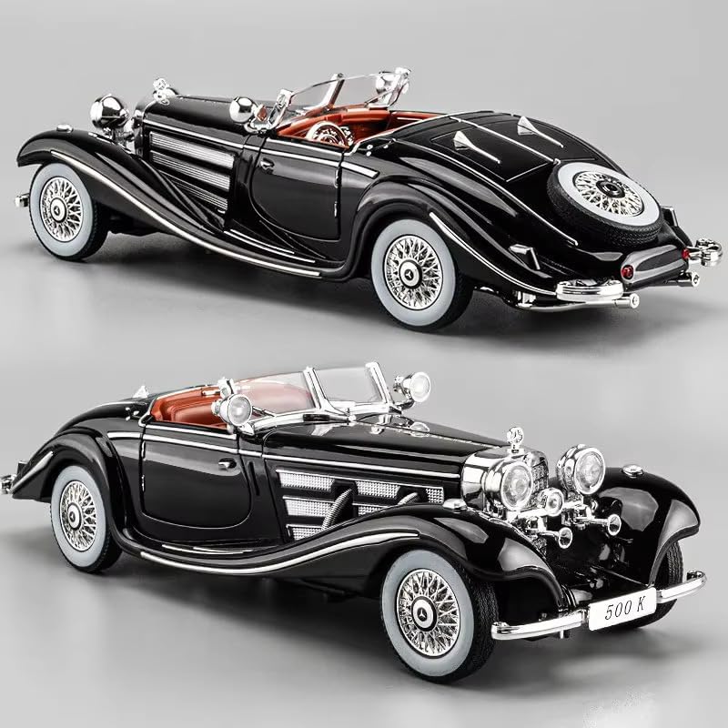 Marcedees Benz 500K-Black 1:24 - Black - image 5