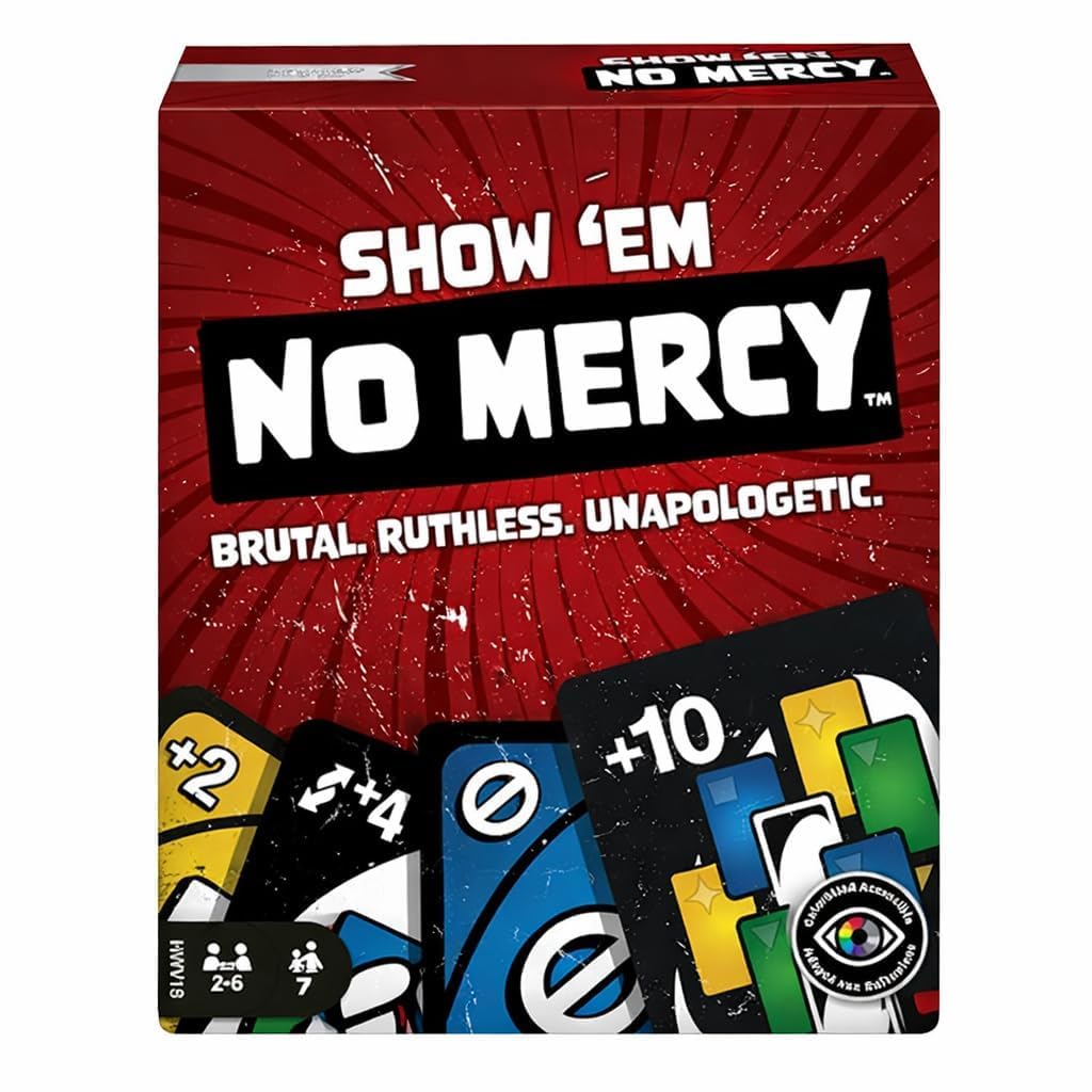 Show Em No Mercy Card Game | Party Fun with Family & Friends | 2-6 Players - Toylivo