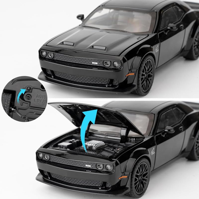 1:24 Dodge Challenger-SRT - Black - image 4