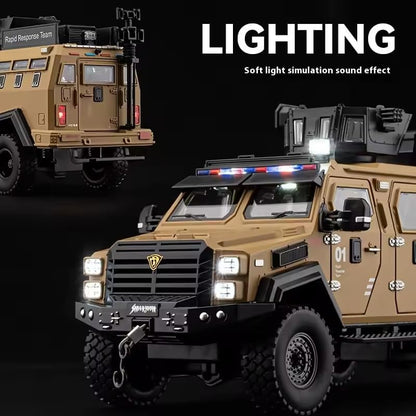 1:24 Armored Police Car - Black - image 4