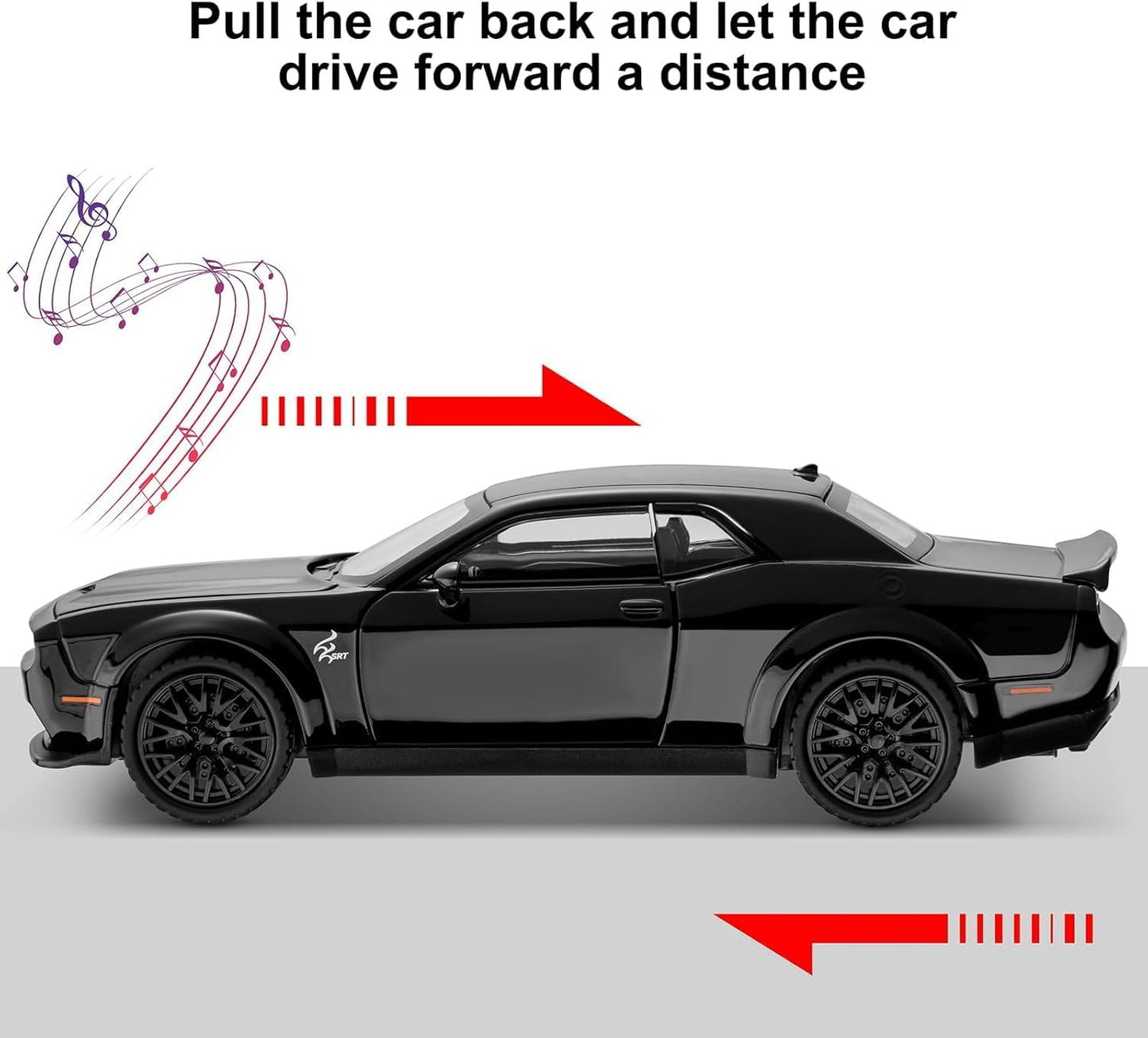 1:32 Hellcat Dodge Challenger SRT - Black - image 4