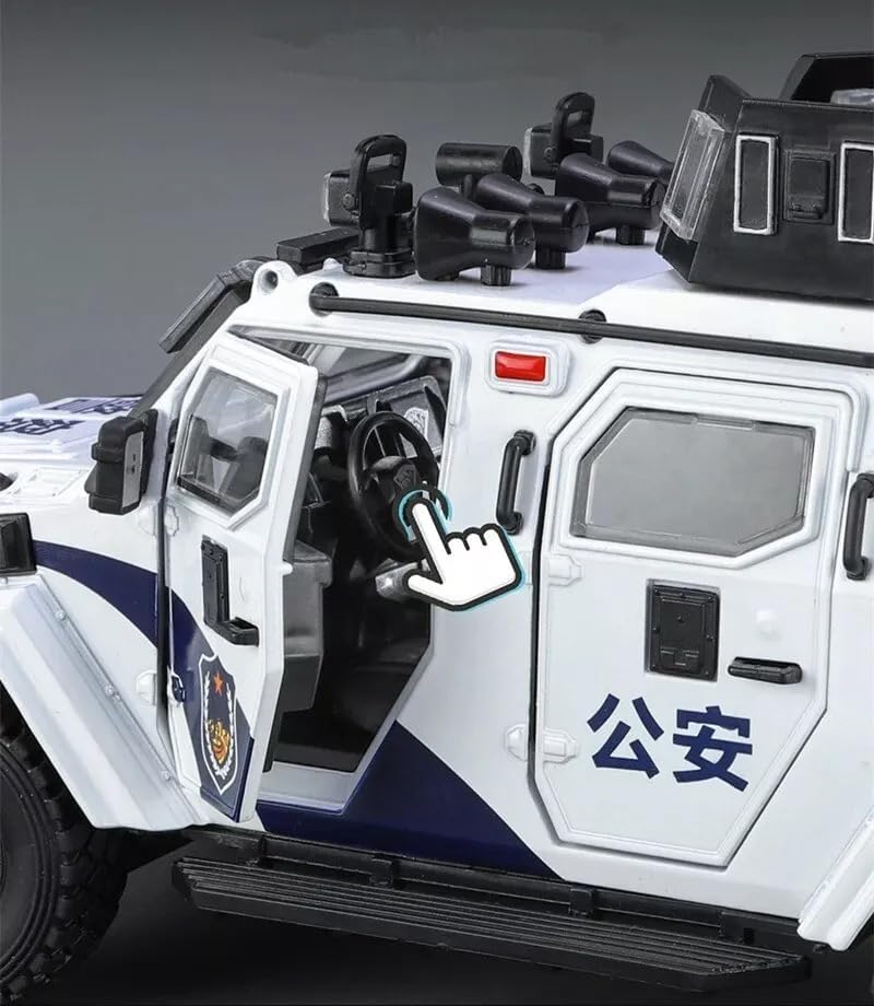 1:24 Ford F550 Modified Police-White - White - image 7